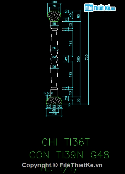 con tiện,lan can,bản vẽ lan can,Mẫu lan can,Bản vẽ autocad